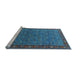 Sideview of Machine Washable Oriental Light Blue Traditional Rug, wshurb2422lblu