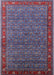 Mid-Century Modern Light Purple Blue Oriental Rug, urb2422