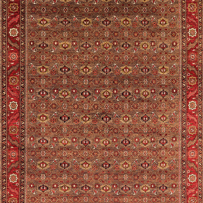 Machine Washable Oriental Orange Traditional Area Rugs, wshurb2422org