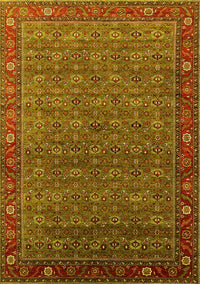 Oriental Yellow Traditional Rug, urb2422yw