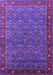 Machine Washable Oriental Purple Traditional Area Rugs, wshurb2422pur