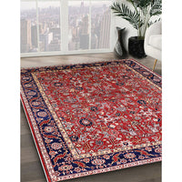 Mid-Century Modern Cranberry Red Oriental Rug, urb2423