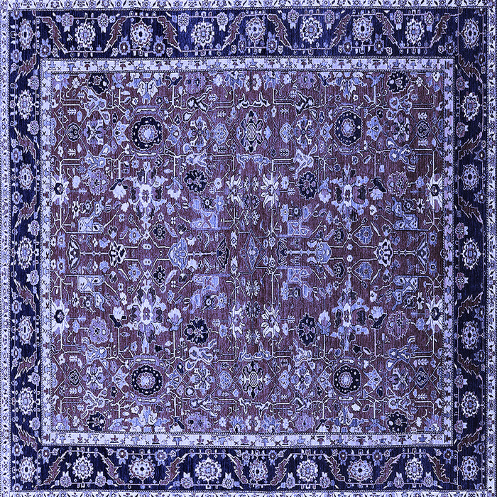 Square Oriental Blue Industrial Rug, urb2423blu