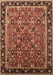 Machine Washable Oriental Brown Industrial Rug, wshurb2423brn