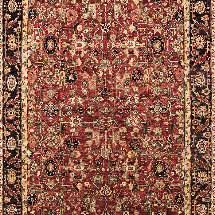 Machine Washable Oriental Brown Industrial Rug, wshurb2423brn