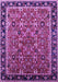 Machine Washable Oriental Purple Industrial Area Rugs, wshurb2423pur