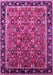 Machine Washable Oriental Pink Industrial Rug, wshurb2423pnk