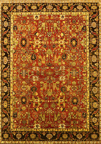 Oriental Yellow Industrial Rug, urb2423yw