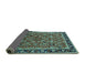 Sideview of Oriental Turquoise Industrial Rug, urb2423turq