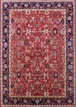 Mid-Century Modern Cranberry Red Oriental Rug, urb2423
