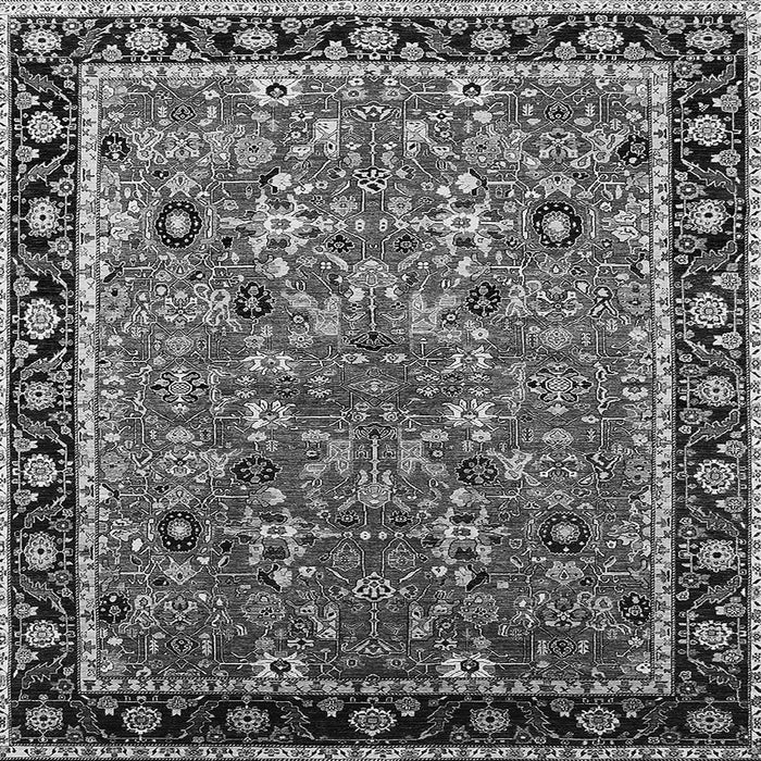 Square Oriental Gray Industrial Rug, urb2423gry