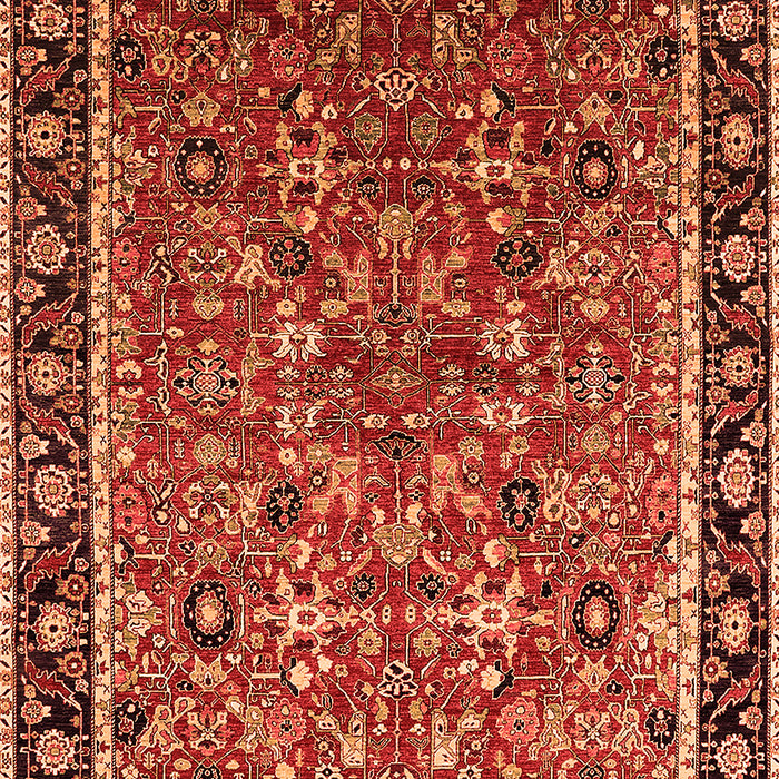 Machine Washable Oriental Orange Industrial Area Rugs, wshurb2423org