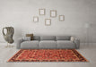 Machine Washable Oriental Orange Industrial Area Rugs in a Living Room, wshurb2423org