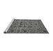 Sideview of Machine Washable Oriental Gray Industrial Rug, wshurb2424gry