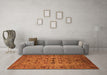 Machine Washable Oriental Orange Industrial Area Rugs in a Living Room, wshurb2424org