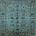 Square Oriental Light Blue Industrial Rug, urb2424lblu