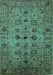 Oriental Turquoise Industrial Rug, urb2424turq