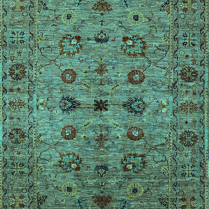 Oriental Turquoise Industrial Rug, urb2424turq