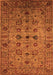 Machine Washable Oriental Orange Industrial Area Rugs, wshurb2424org