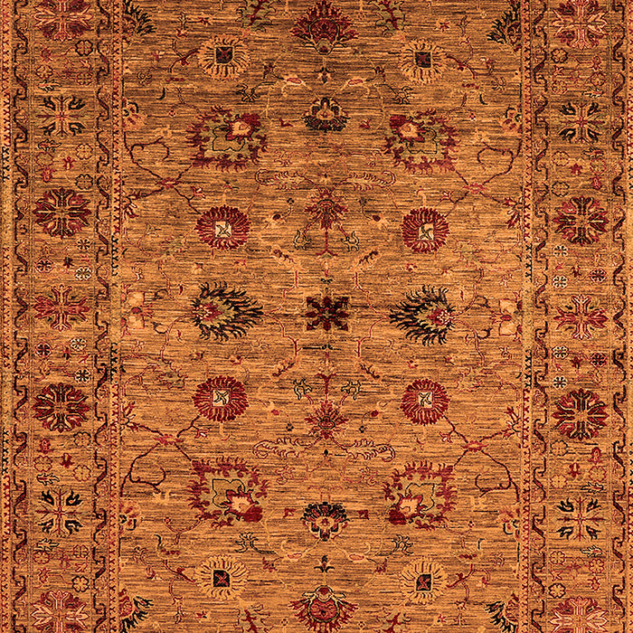 Machine Washable Oriental Orange Industrial Area Rugs, wshurb2424org