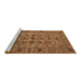 Sideview of Machine Washable Oriental Brown Industrial Rug, wshurb2424brn