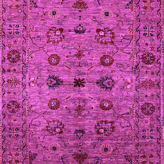 Machine Washable Oriental Pink Industrial Rug, wshurb2424pnk