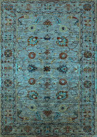 Oriental Light Blue Industrial Rug, urb2424lblu