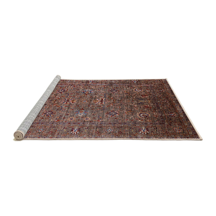 Sideview of Machine Washable Industrial Modern Vermilion Red Rug, wshurb2425