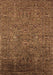 Machine Washable Oriental Brown Industrial Rug, wshurb2425brn