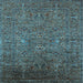 Square Oriental Light Blue Industrial Rug, urb2425lblu