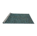 Sideview of Machine Washable Oriental Light Blue Industrial Rug, wshurb2425lblu