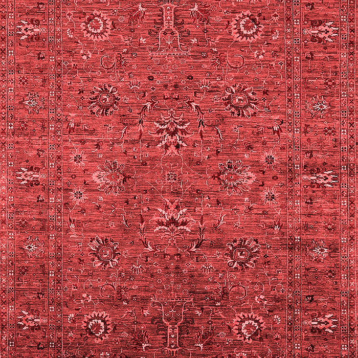 Machine Washable Oriental Red Industrial Rug, wshurb2425red