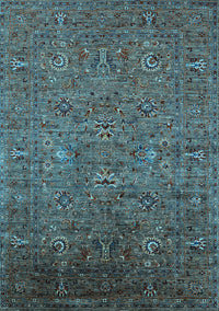 Oriental Light Blue Industrial Rug, urb2425lblu