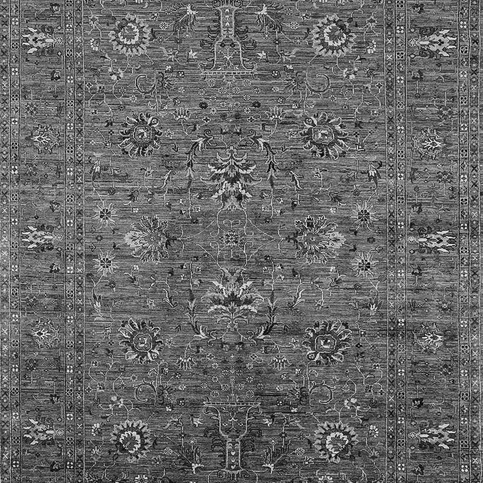 Machine Washable Oriental Gray Industrial Rug, wshurb2425gry