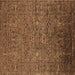 Square Oriental Brown Industrial Rug, urb2425brn