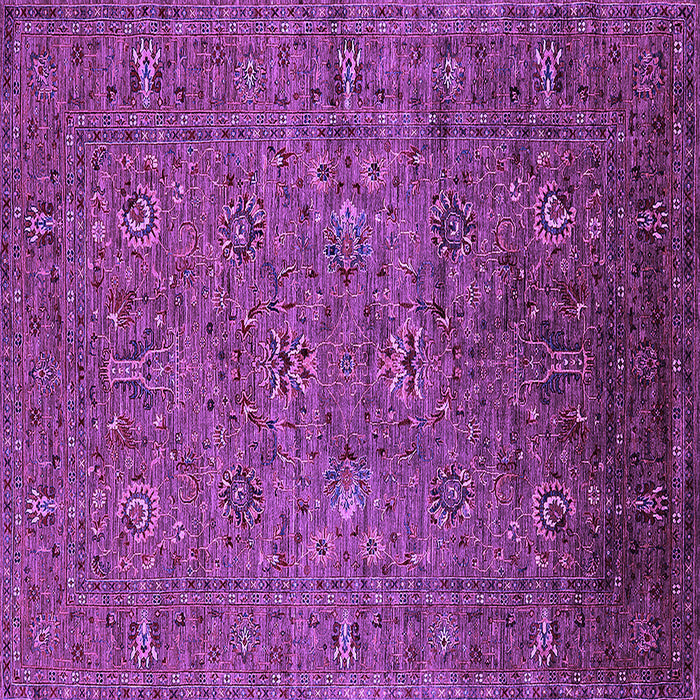 Square Machine Washable Oriental Purple Industrial Area Rugs, wshurb2425pur