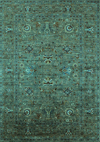 Oriental Turquoise Industrial Rug, urb2425turq