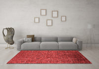 Machine Washable Oriental Red Industrial Rug, wshurb2425red