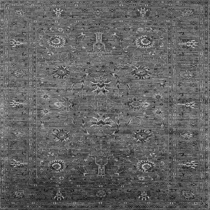 Square Oriental Gray Industrial Rug, urb2425gry