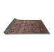 Sideview of Mid-Century Modern Chestnut Brown Oriental Rug, urb2426