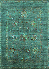 Oriental Turquoise Industrial Rug, urb2426turq