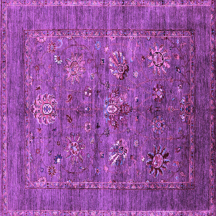 Square Machine Washable Oriental Purple Industrial Area Rugs, wshurb2426pur