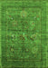 Machine Washable Oriental Green Industrial Area Rugs, wshurb2426grn