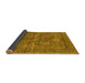 Sideview of Oriental Yellow Industrial Rug, urb2426yw