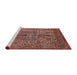 Sideview of Machine Washable Industrial Modern Light Copper Gold Rug, wshurb2427