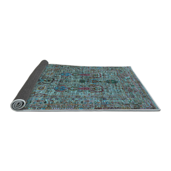 Sideview of Oriental Light Blue Industrial Rug, urb2427lblu