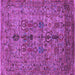 Square Machine Washable Oriental Purple Industrial Area Rugs, wshurb2427pur