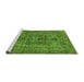 Sideview of Machine Washable Oriental Green Industrial Area Rugs, wshurb2427grn