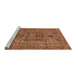 Sideview of Machine Washable Oriental Brown Industrial Rug, wshurb2427brn