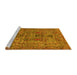 Sideview of Machine Washable Oriental Yellow Industrial Rug, wshurb2427yw